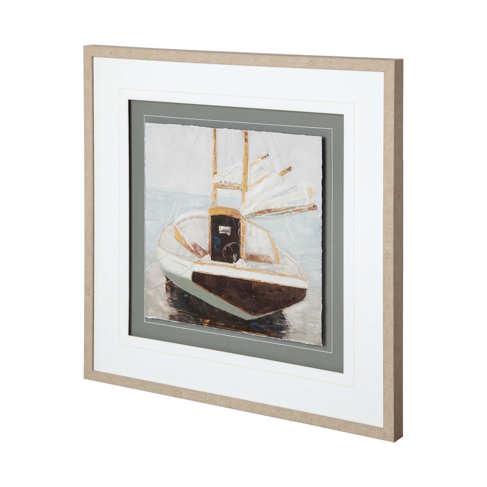 Home for the Night by Mercana Studio a Hand Embellished Textured Framed Art Print Matted under Glass