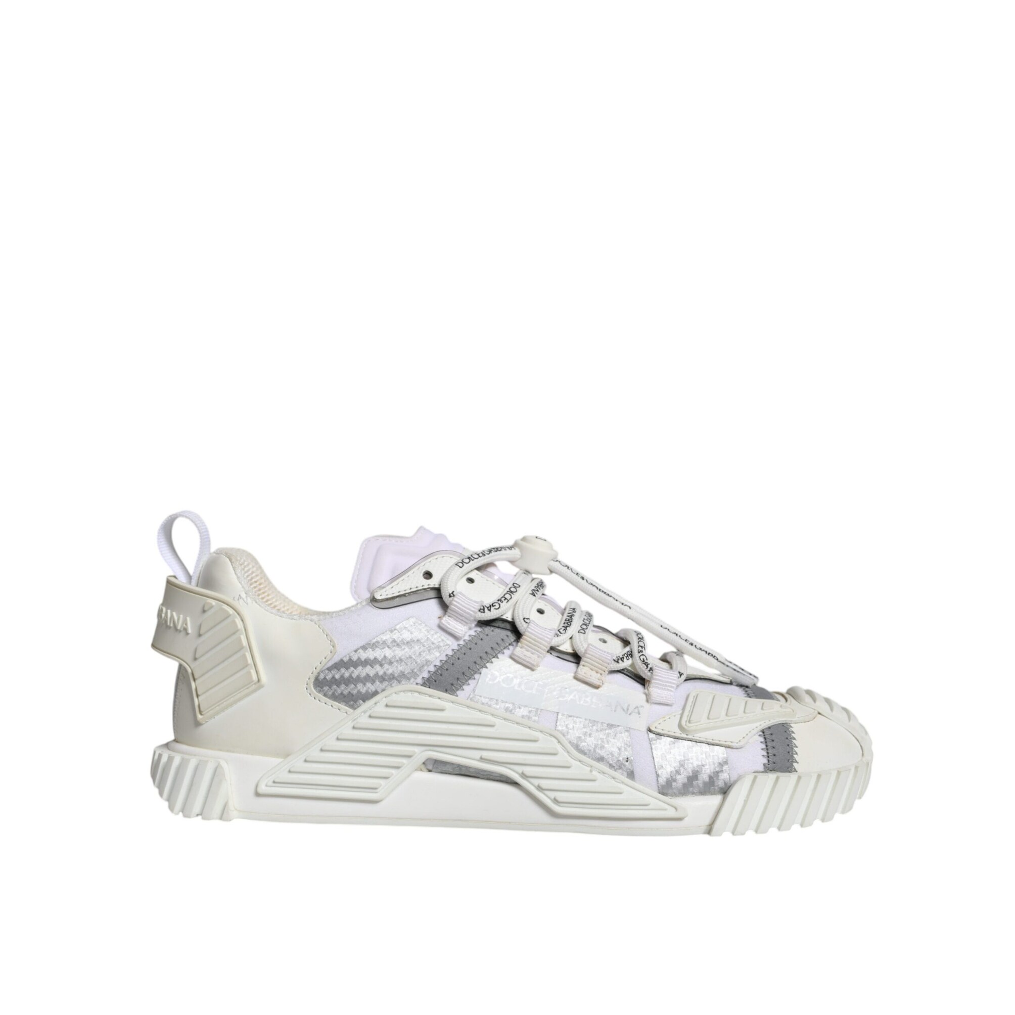 Dolce & Gabbana ホワイトフラットシューズ 35 Dolce & Gabbana White Lace Up Low Top NS1 Sneakers Men's Shoes