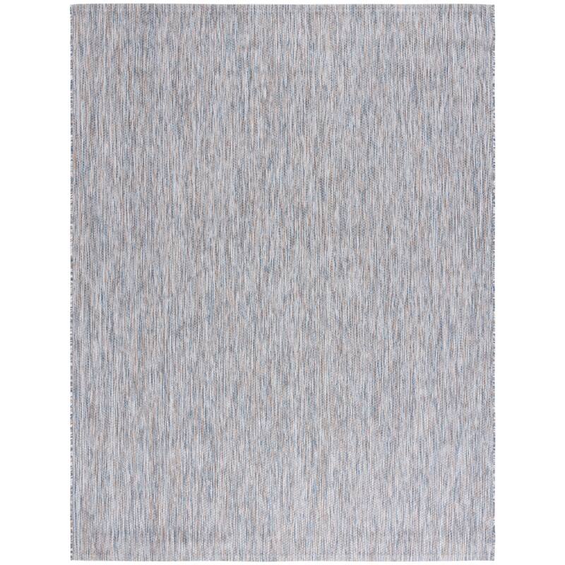 SAFAVIEH Courtyard Golupka Transitional Indoor/Outdoor Rug - 9' x 12' - Ivory Blue/Beige