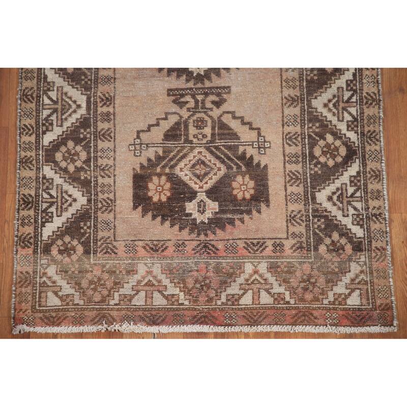Hand Knotted Oriental 100% Wool Carpet Traditional Tribal Brown Balouch Area Rug - 5' 11'' X 3' 5''
