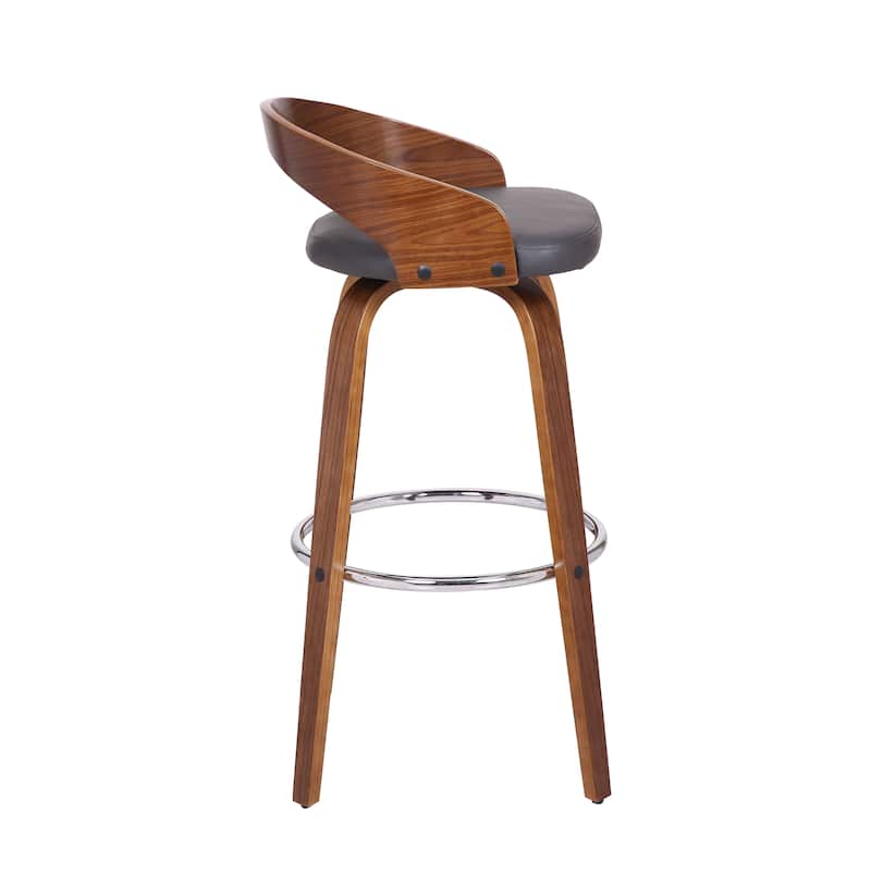 Carson Carrington Solavagen Mid-Century Modern Swivel Counter or Bar Stool