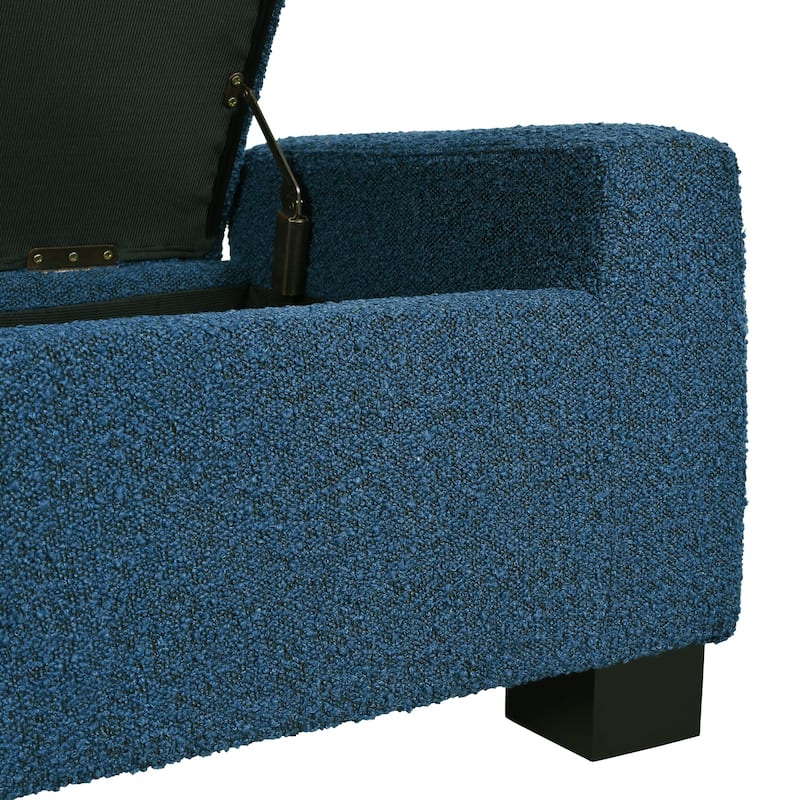 Ottoman Bench in Textured Fabric
