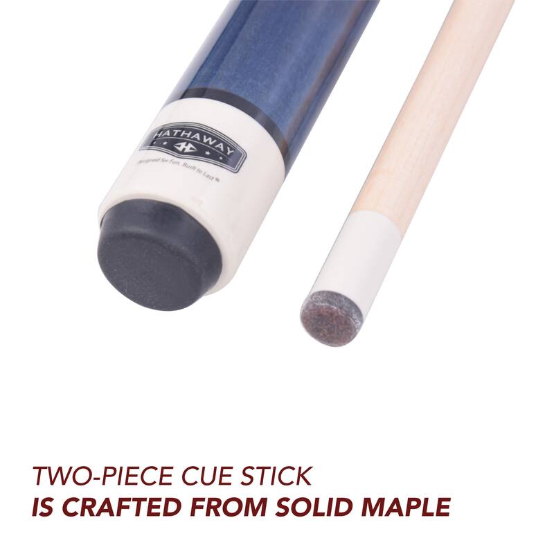Hathaway Conquest 58-in Cue Stick and Case Set - Maple Wood