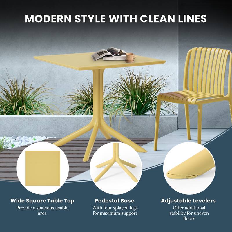 Frond and Form 4-Person Outdoor Square Dining Set