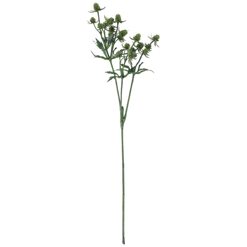 Thistle Artificial Floral Spray - 25" - Green
