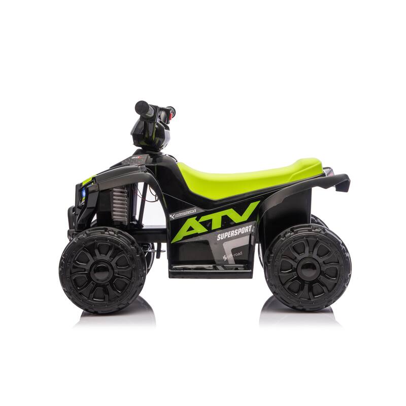 Ride On ATV, 6V Mini Off-Road Battery Powered Motorized Quad for Kids, Anti-Slip Wheels, RWD 4-Wheeler Electric Ride