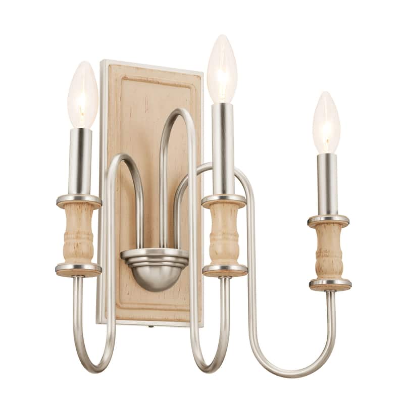 Kichler 52473 Karthe 3 Light 15" Tall Wall Sconce - Brushed Nickel
