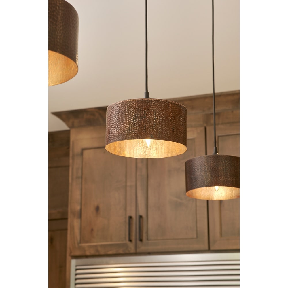 Hammered copper on sale light shade