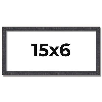 15x6 Frame Brown Solid Wood Picture Frame - Complete Modern Photo