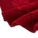 Glitzhome 48"D Knitted Acrylic Christmas Tree Skirt, Snowflake/Red