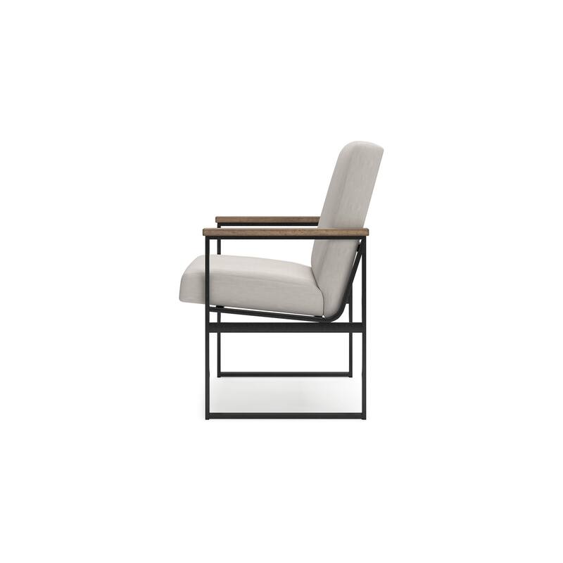 Tey Home Office Chair, Gray Padded Seat and Back, Black Metal Frame