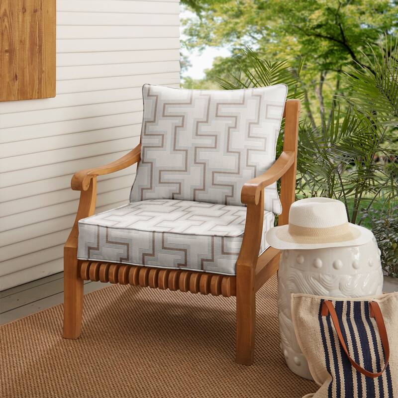 Sunbrella Resonate Dune Indoor/ Outdoor Chair Cushion Set