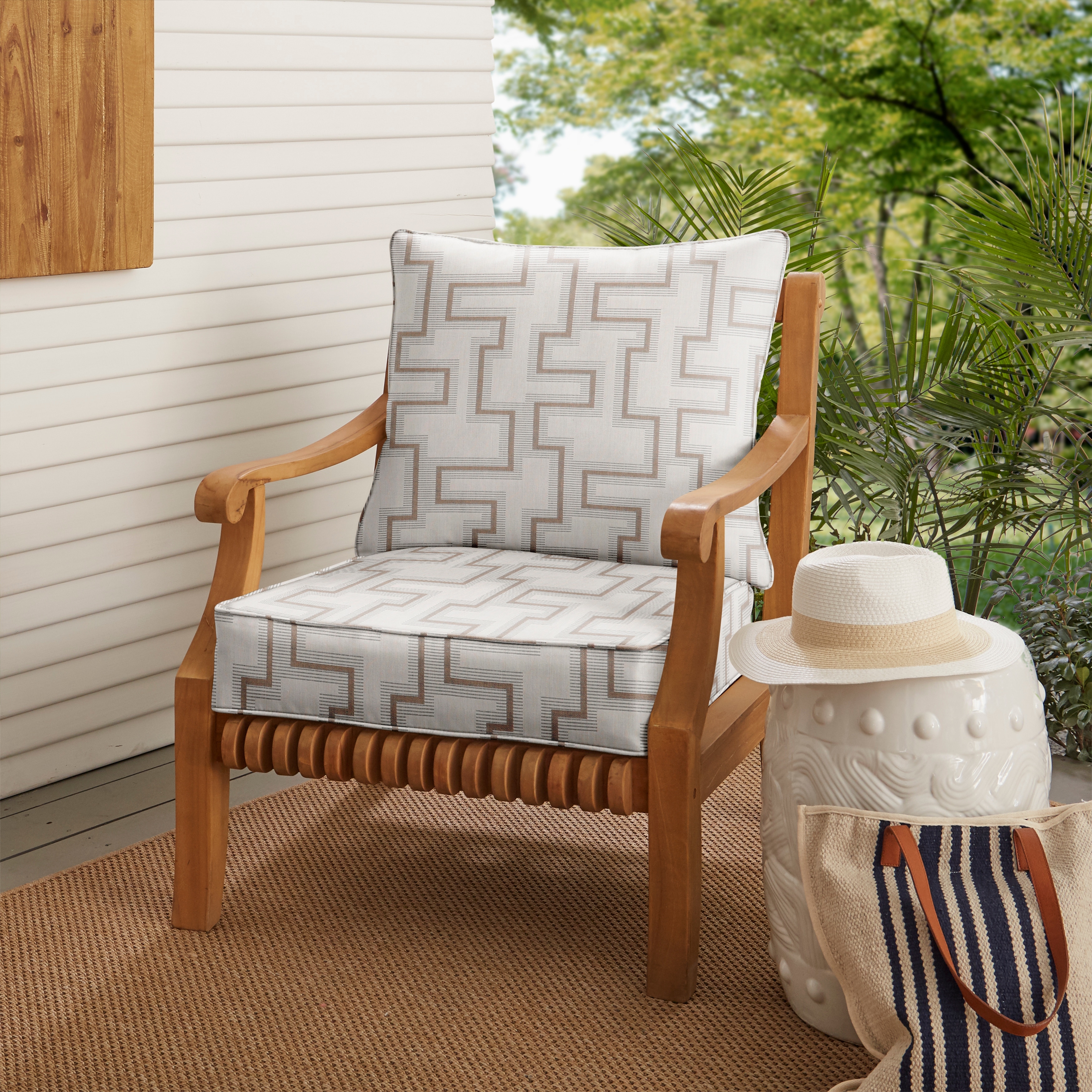 Set of 2 outdoor chair sale cushions