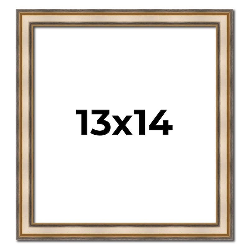 13x14 Frame Gold Solid Wood Shadow Box Width 1.5 Inches | Interior Frame Depth 2 3/8 Inches