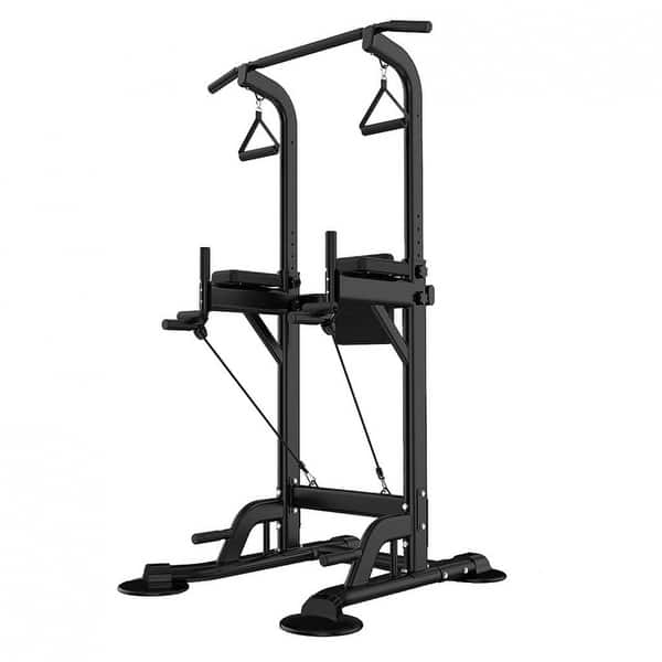 Schatting Kom langs om het te weten kam Workout Dip Station Chin Up Bar Core Power Tower For Home Gym Fitness  Equipment - Overstock - 35052244