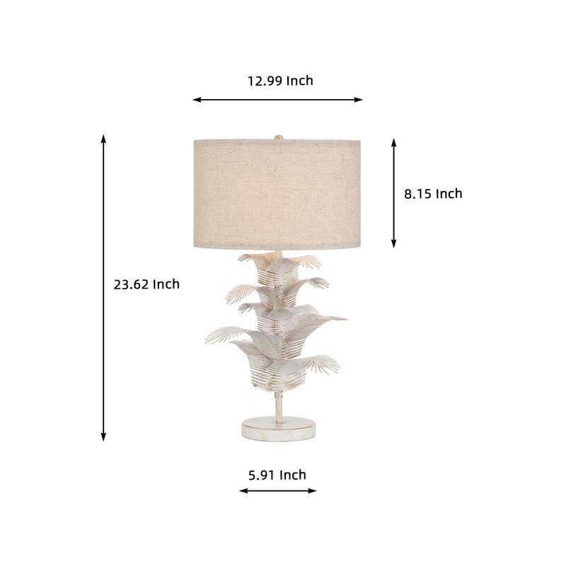 Acroma Demrul Table Lamp with Metal Leaves Rod - 1-light