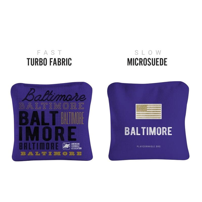 Baltimore Football Purple Dual Sided Cornhole Bags
