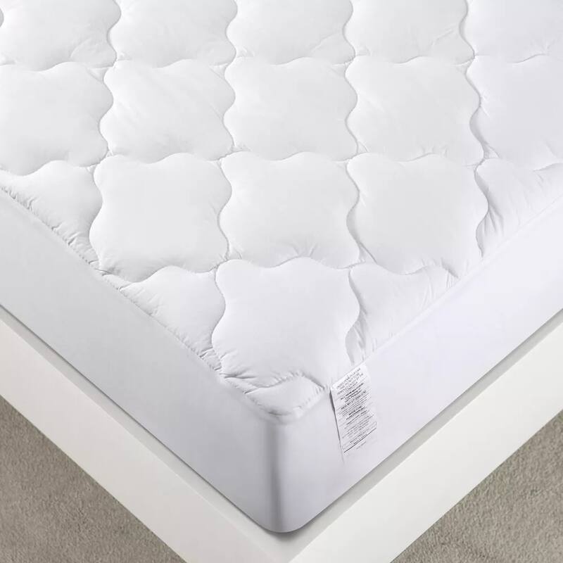 3"& 4" Ultra Thickness Fitted Down Alternative Fiber Mattress Topper with Elastic Deep Strape