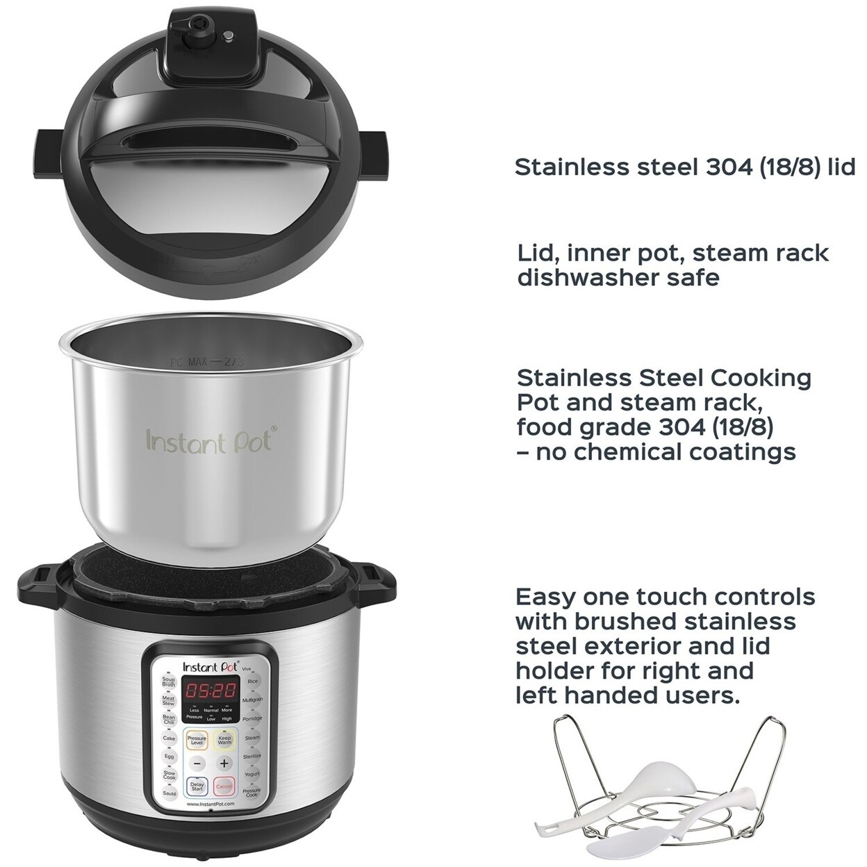 Instant Pot 8 Qt Viva 9-In-1 Multi-Use Programmable Pressure Cooker