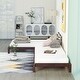 preview thumbnail 23 of 27, Twin Size Two Solid Platform Stackable Single beds with Wood Slats,Space saving