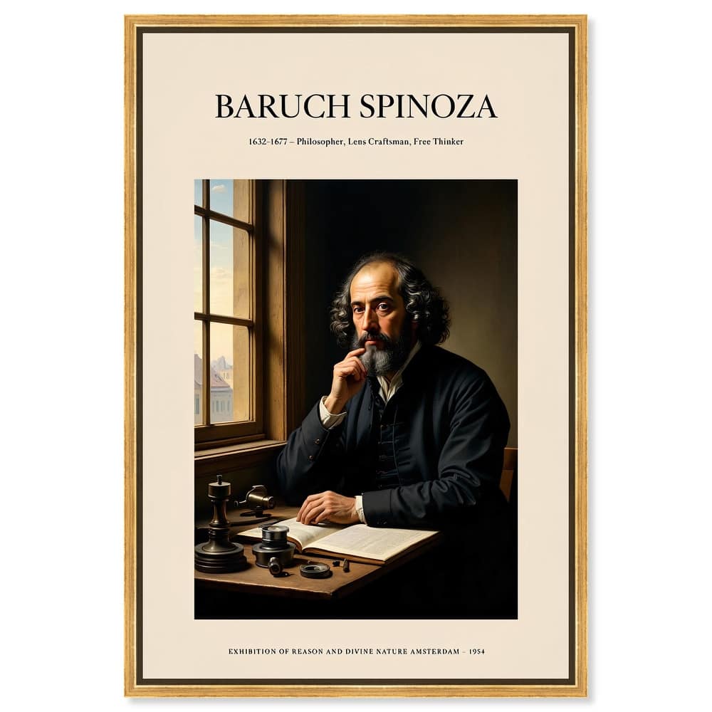 Philosopher Spinoza Canvas by Art Remedy