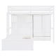 preview thumbnail 6 of 28, Twin Over Twin L-Shaped Bunk Bed with Wardrobe and Bottom Lift Up Hydraulic Bed, Kids Bunk Bedframe w/ Storage Drawers & Shelves