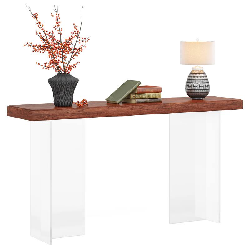 47 Inche Console Sofa Hall Table with Acrylic Legs for Entryway,Hallyway Accent Tables