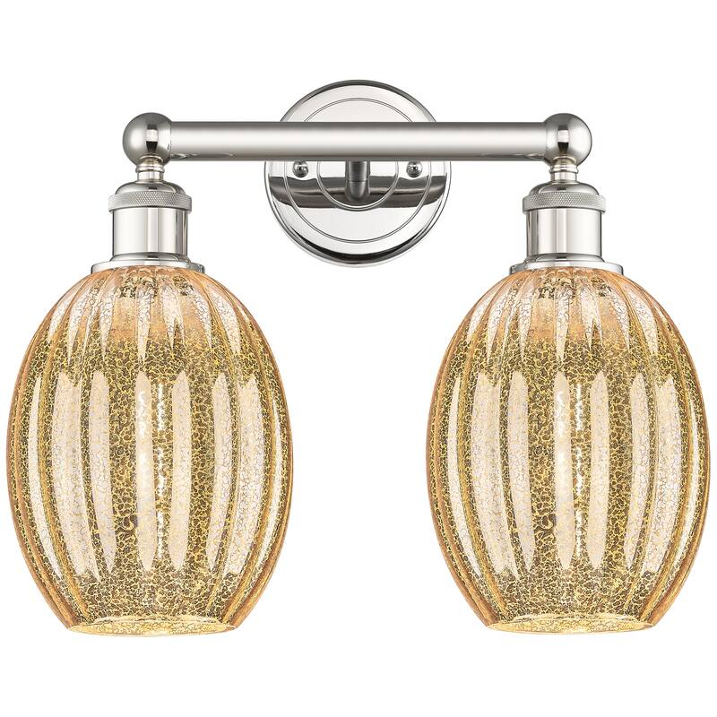 Innovations Lighting Endless Possibilities Edison - Preston - 2 Light 15" Bulb Shade Bath Vanity Light - Mercury/Polished Nickel