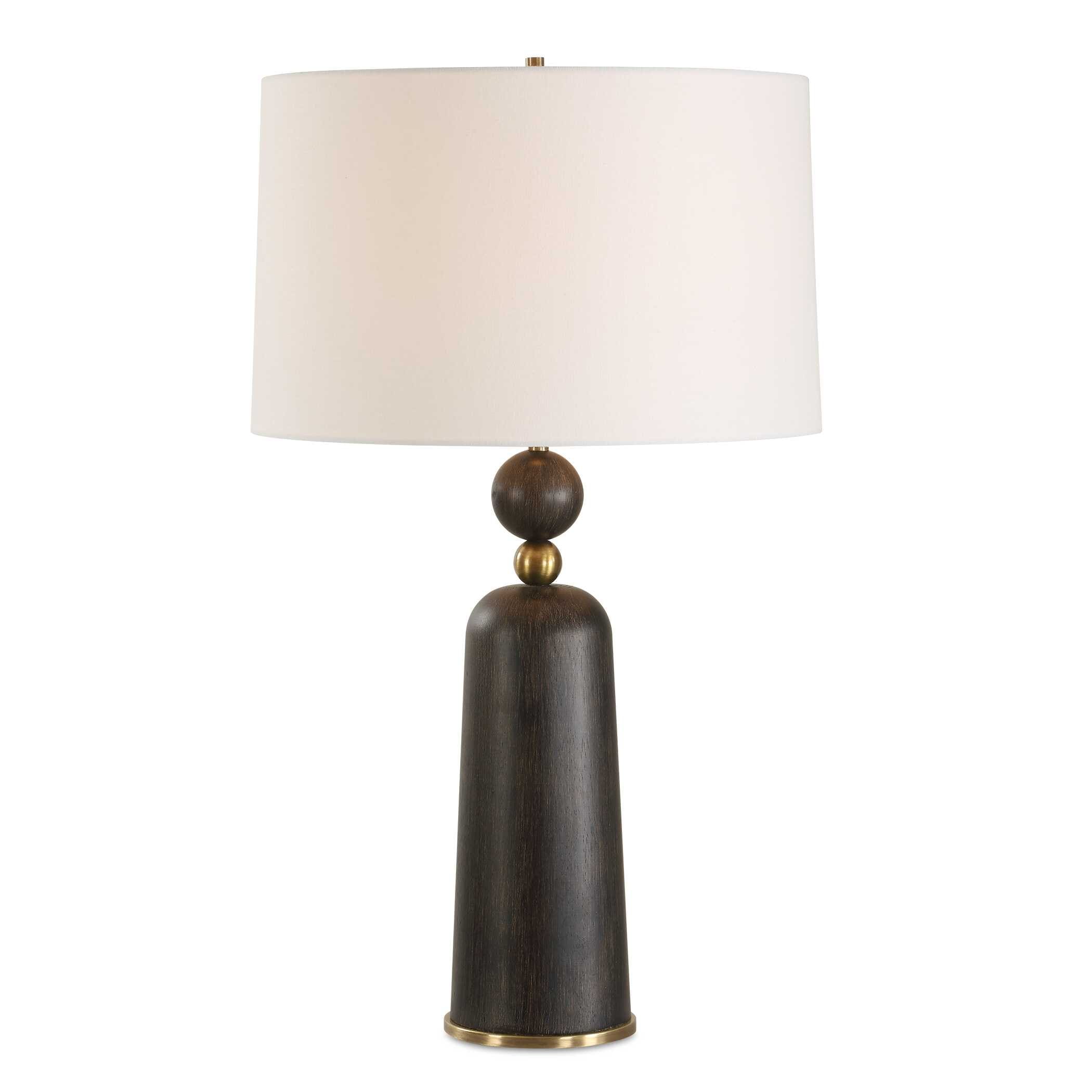 Uttermost McQuinn Dark Walnut Table Lamp - N/A