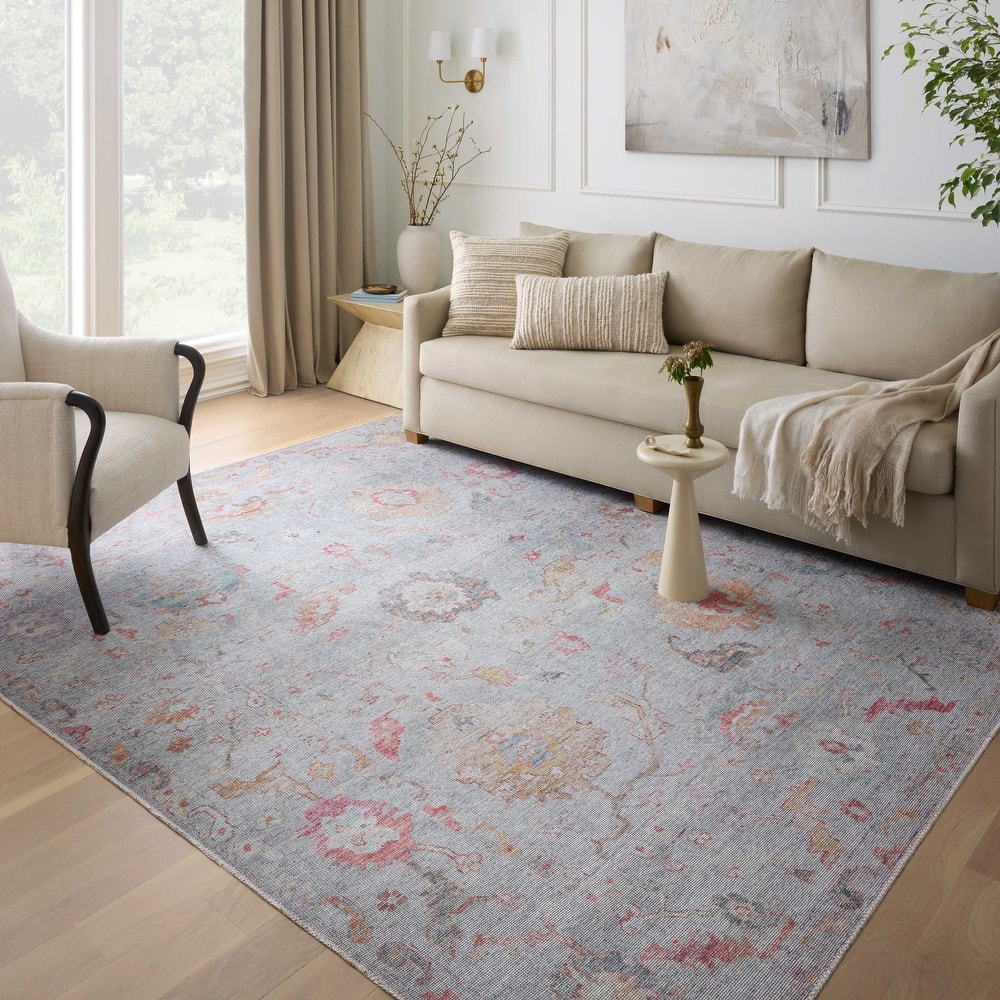 Alexander Home Ellie Shabby Chic Botanical Printed Area Rug