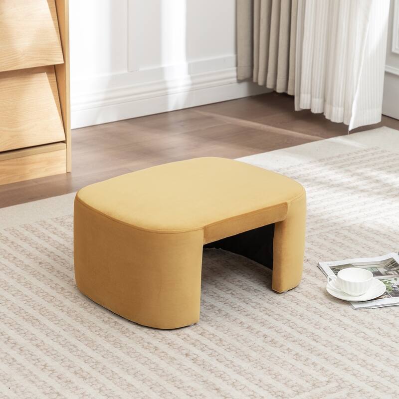 SEYNAR Modern Velvet Rectangle Accent Ottoman
