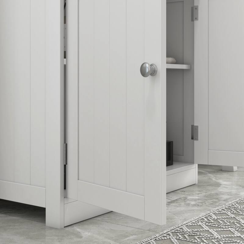 24" Pedestal Sink Bathroom Vanity Cabinet - White