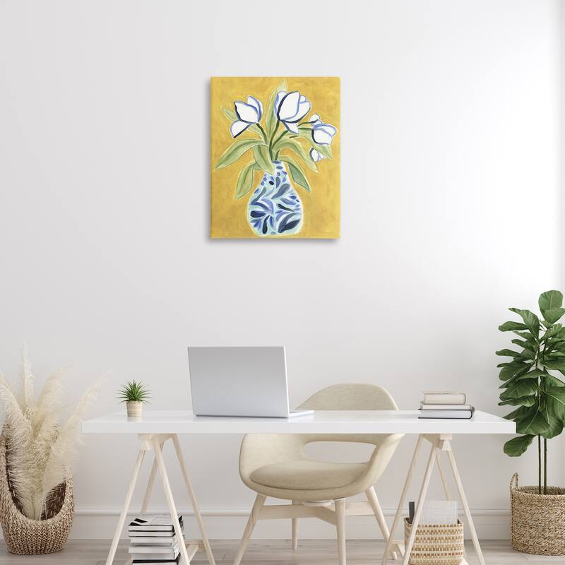 Stupell Lively Tulips in Vase Canvas Wall Art Design By June Erica Vess