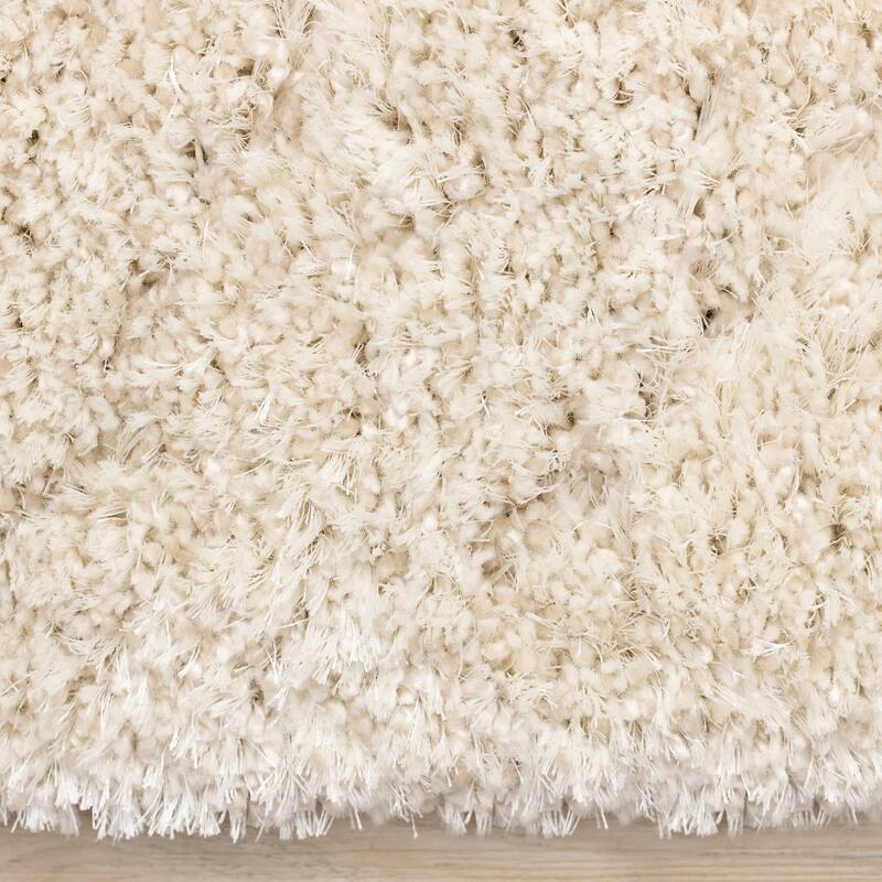 Richmond Collection - Cream Carved Swirl Super Plush Wool Area Rug