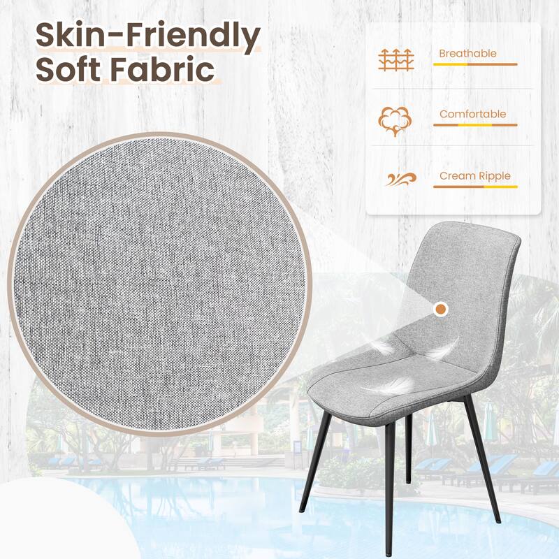 EROMMY Space-Saving 47.2" Round Dining Table Set for 4 - Ideal Small Kitchen & Dining Room Furniture, Includes 4 Chairs