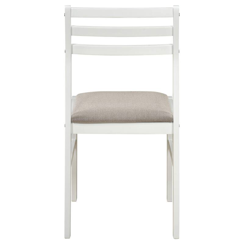 Bucknell 3-piece Round Drop Leaf Dining Table Set White