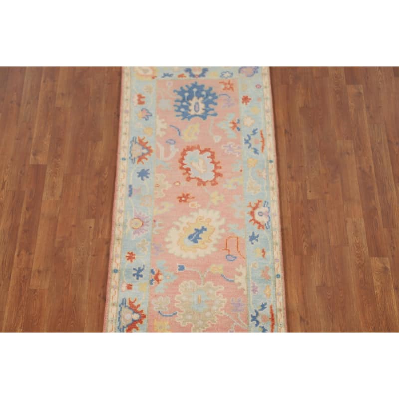 Oushak Accent Rug Hand-Knotted Wool Carpet - 2'7" x 5'10"