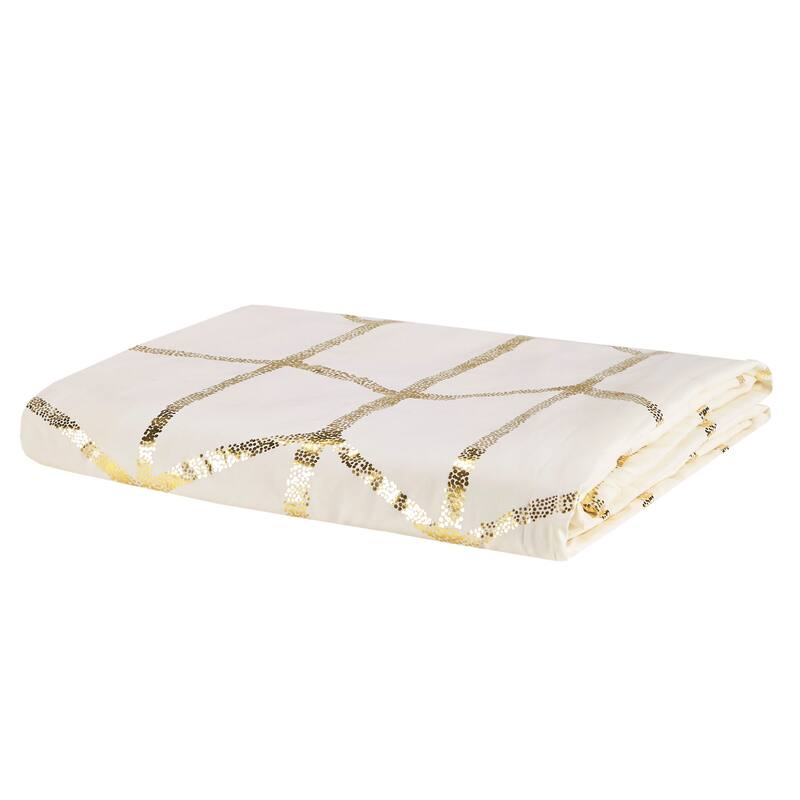 Intelligent Design Khloe Metallic Printed Duvet Cover Set