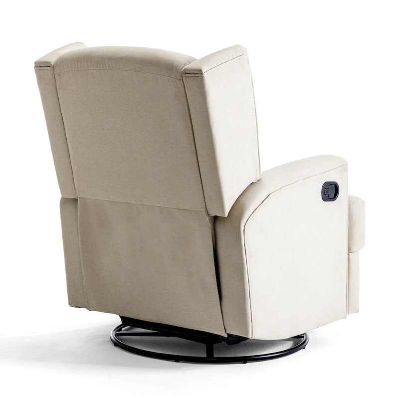 UIXE Upholstered Modern Swivel Glider Rocker Recliner