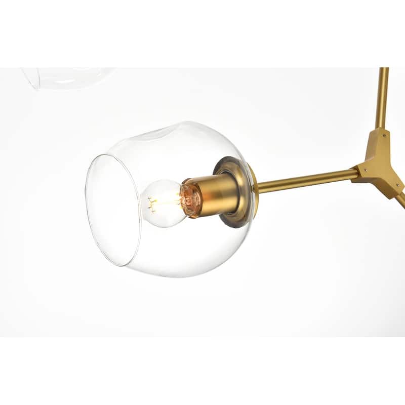Elegant Lighting 1712G49 Cavoli 6 Light 49" Wide Abstract Chandelier
