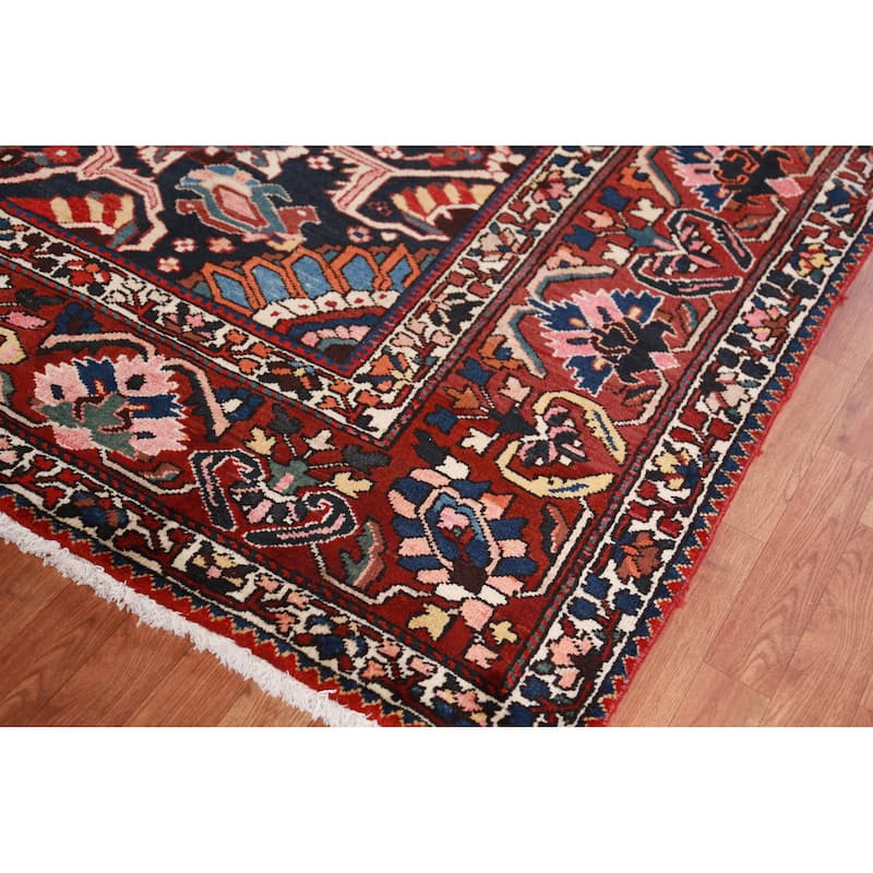 Hand Knotted Oriental 100% Wool Carpet Traditional Medallion Red Bakhtiari Area Rug - 13' 2'' X 11' 5''