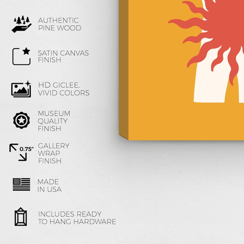 Wynwood Studio Canvas People and Portraits Sunstar Covered Girl Orange Modern & Contemporary Wall Art Canvas Print