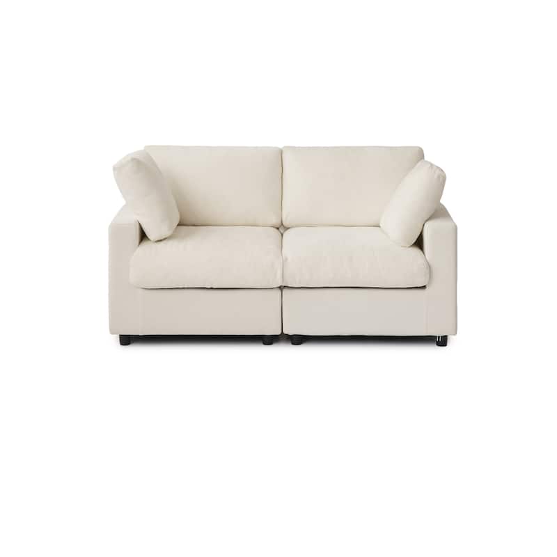Modern Chenille Loveseat Sofa Couch