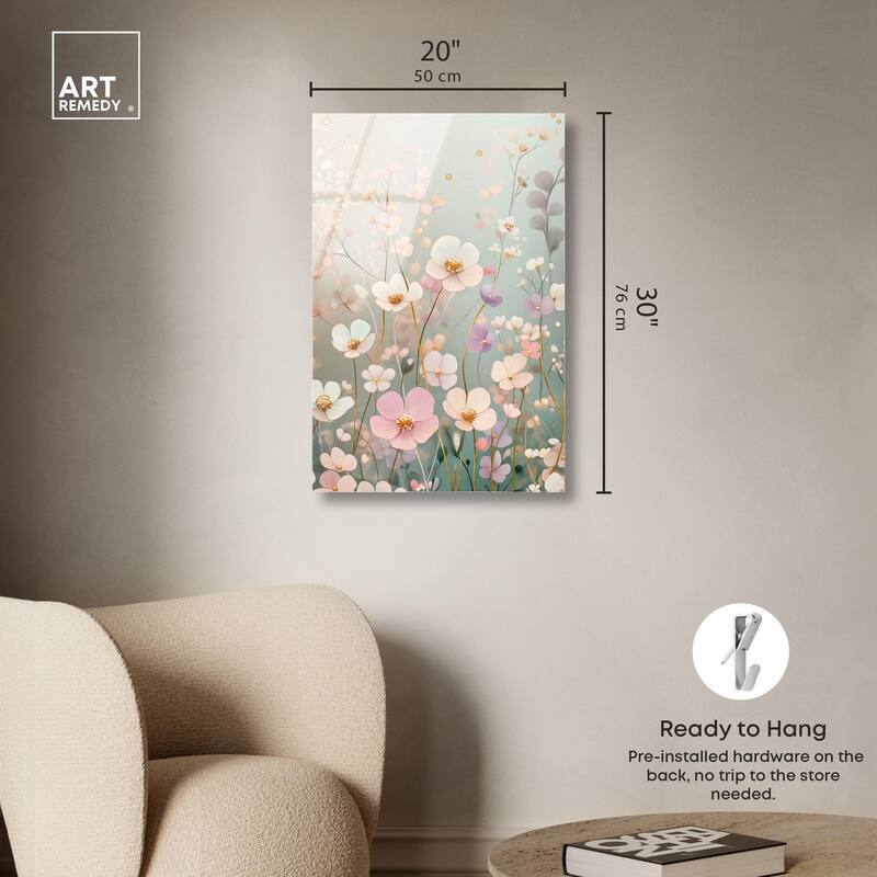 Tiny Blooms I Acrylic by Art Remedy, Ready to Hang
