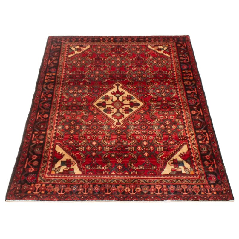 ECARPETGALLERY Hand-knotted Andelz Red Wool Rug - 4'6 x 7'0