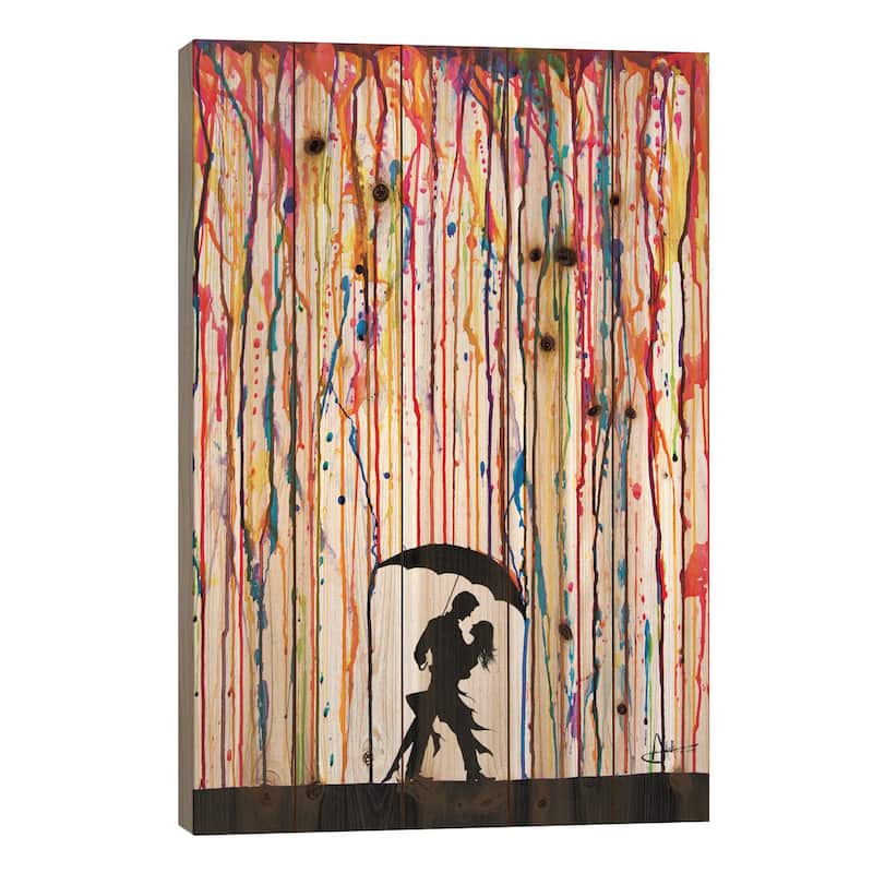 Tempest Print On Wood by Marc Allante - Multi-Color - 26x18x1.5