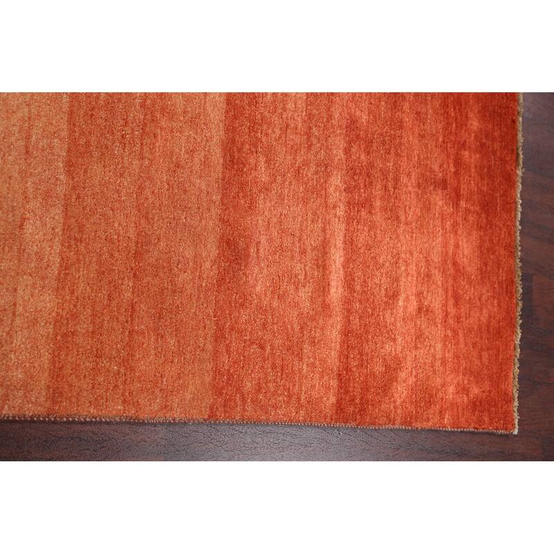 Modern Striped Oriental Gabbeh Kashkoli Runner Rug Wool Handmade - 3'2" x 15'7"