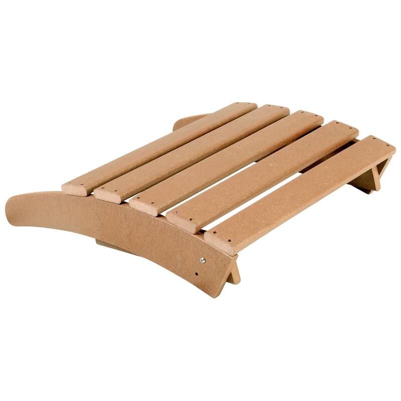 POLYTRENDS Laguna Eco-Friendly All-Weather Outdoor Patio Foldable Adirondack Chair Ottoman