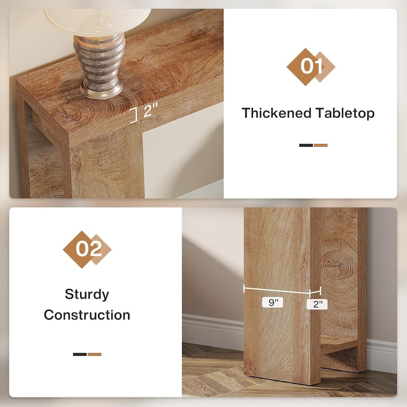 Solid Wood Console Table for Living Room