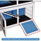 preview thumbnail 21 of 30, Lovupet Rabbit Hutch Cage with Pull Out Tray, 2 Stroy Outdoor Indoor Wooden Bunny Cage, Rabbit House 0323